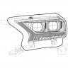 Комплект передних фар Ford Ranger 19-22 LUXX-Serie AlphaRex 880121