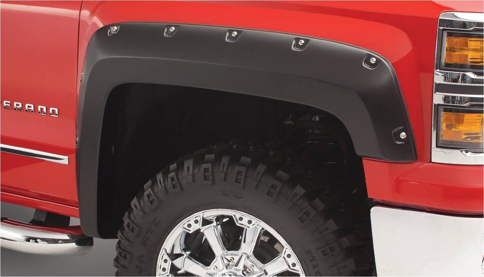 Расширители колесных арок Chevrolet Silverado 1500/2500/Silverado 3500 14-19 перед 2шт. Pocket Style Bushwacker 40119-02
