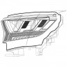 Комплект передних фарs Ford Ranger 19-22 LUXX-Serie AlphaRex 880122