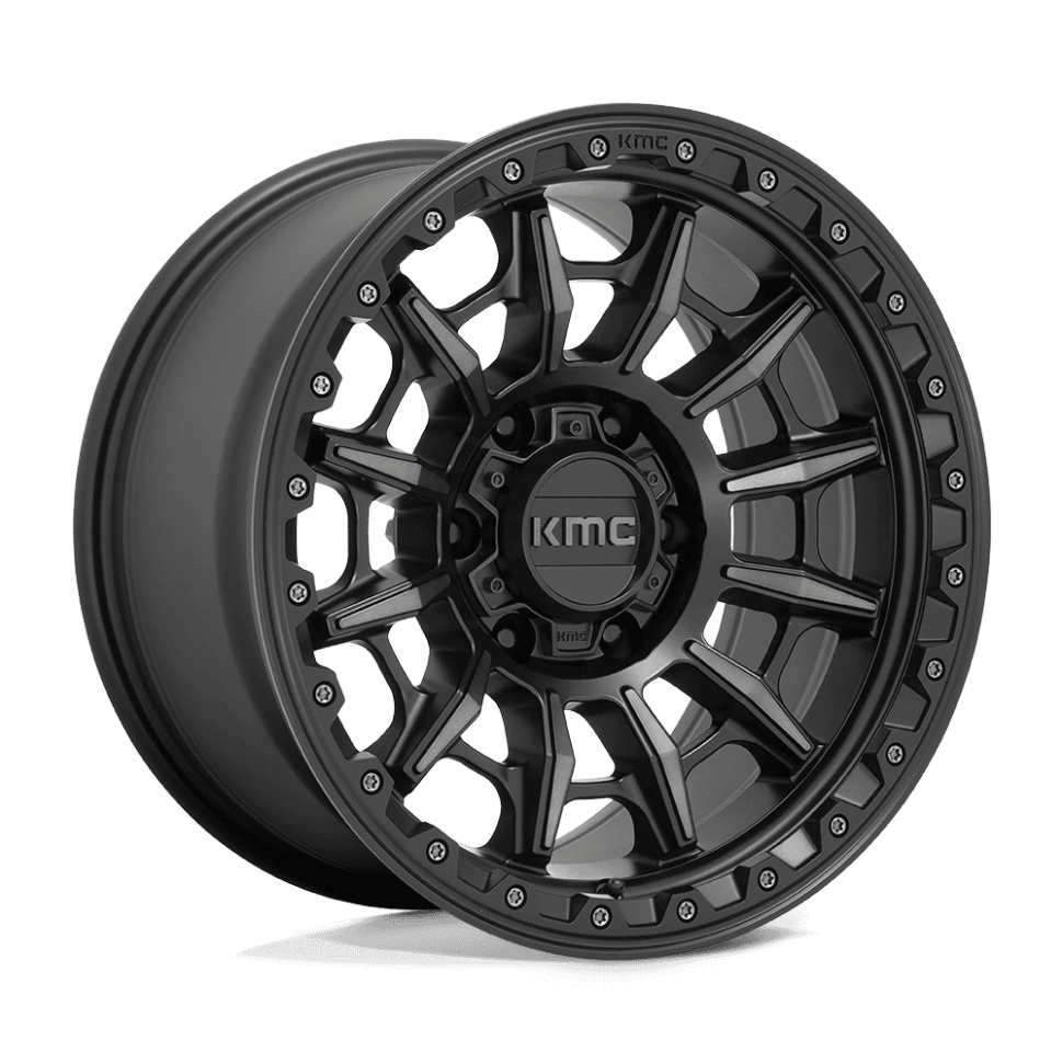 Колесный диск KMC Wheels Carnage Satin Black W/Gray Tint 17x9 ET-12 KM54779068412N