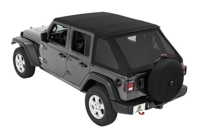 Мягкая крыша софт топ Jeep Wrangler JL 18-22 4 Door (Black Twill) Trektop Bestop 5686317