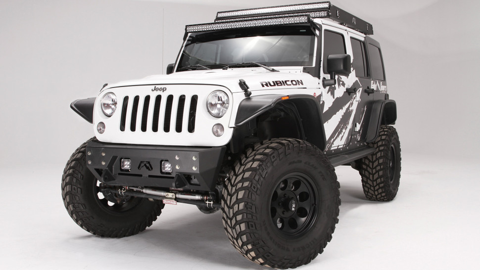 Передний бампер Full Metal Jacket Jeep Wrangler JK 07-18 Fab Fours JK07-B1855-1