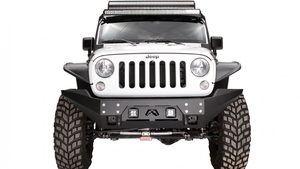 Передний бампер Full Metal Jacket Jeep Wrangler JK 07-18 Fab Fours JK07-B1857-1