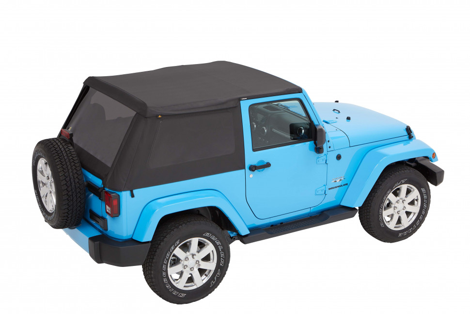 Мягкая крыша софт топ Jeep Wrangler JK 07-18 2 Door (Black Twill) Trektop Bestop 5685217