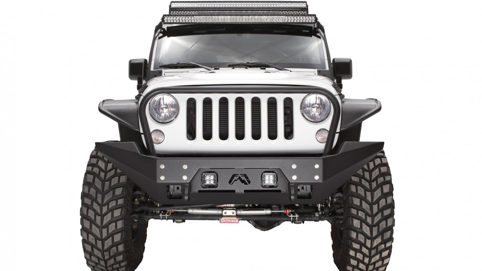 Передний бампер Full Metal Jacket Jeep Wrangler JK 07-18 Fab Fours JK07-B1858-1