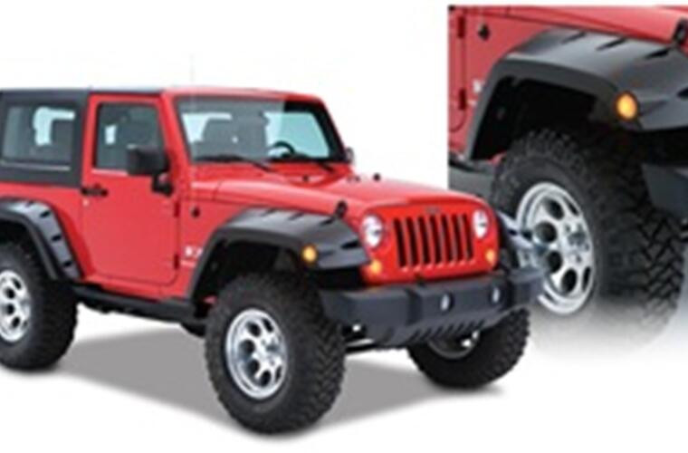 Расширители колесных арок Jeep Wrangler JK 07-18 к-кт 2 шт перед Max Coverage Pocket Style Bushwacker 10045-02