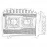 Комплект передних фар Dodge Ram 1500/2500/3500 06-09 PRO-Series AlphaRex 880532