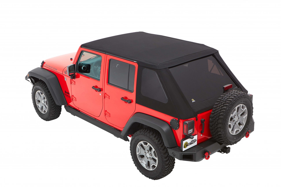 Мягкая крыша софт топ Jeep Wrangler JK 07-18 4 Door (Black Twill) Trektop Bestop 5685317