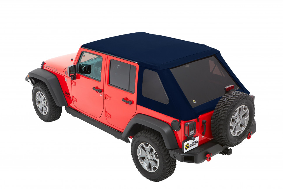 Мягкая крыша софт топ Jeep Wrangler JK 07-18 4 Door (Navy Blue) Trektop Bestop 5685369