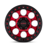 Колесный диск KMC Wheels Riot Beadlock Candy Red W/Satin Black Ring 17x9 ET-12 KM237QB17906012N