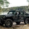 Расширители колесных арок Jeep Gladiator JT/Wrangler JL 18-22 к-кт 2 шт перед Flat Style Bushwacker 10101-07