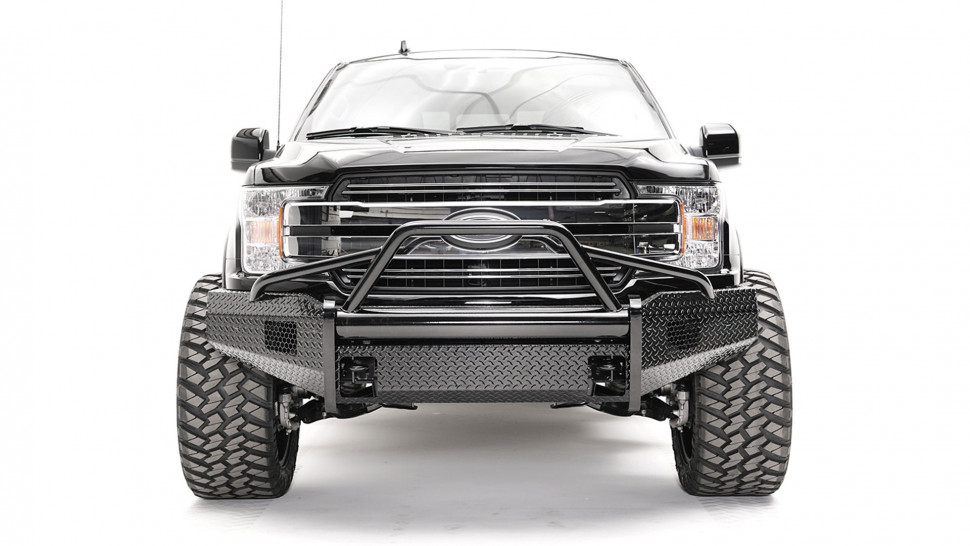 Передний бампер с центральной дугой Black Steel Ford F-150 09-14 Fab Fours FF09-K1962-1