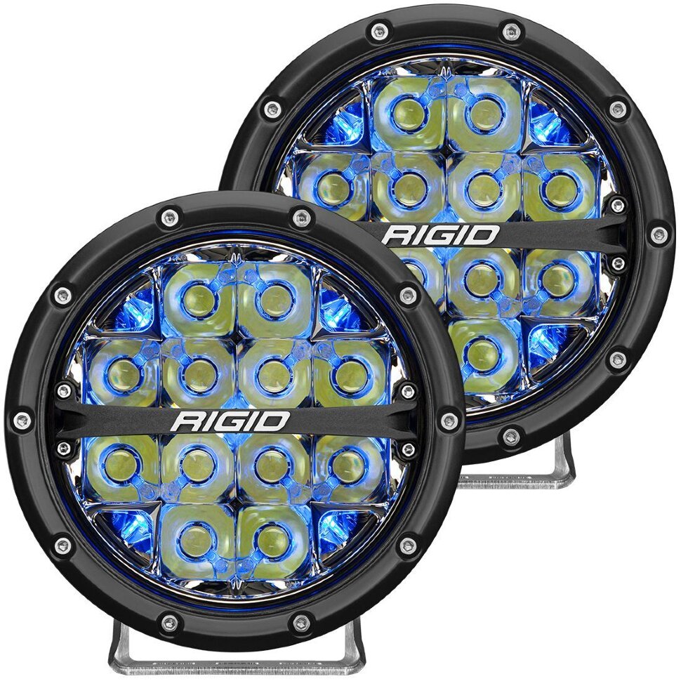 Комплект дополнительных Led фар с подсветкой 6" Spot 360-Series Rigid Industries 36202