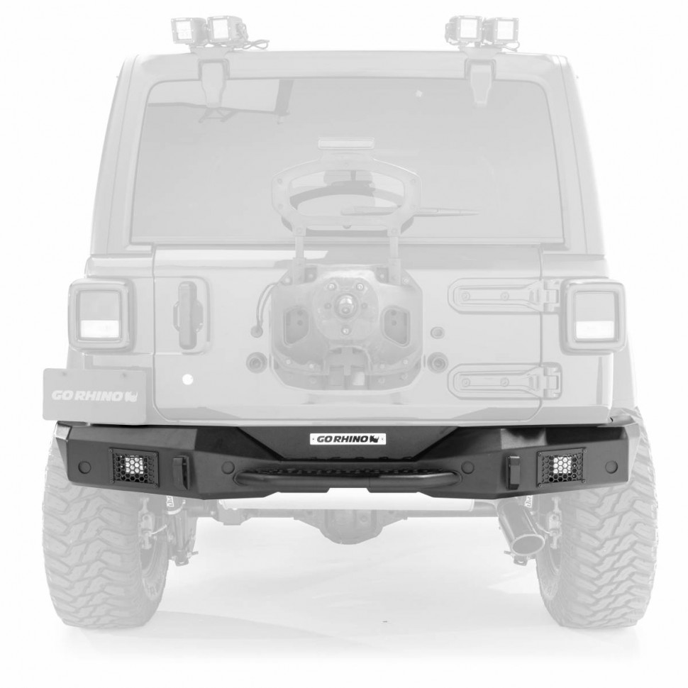 Задний полноразмерный бампер Jeep Wrangler JK 07-18 Rockline Go Rhino 371210T