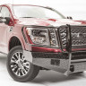 Передний бампер с защитной дугой Black Steel Elite Nissan Titan XD 16-22 Fab Fours NT16-K3760-1