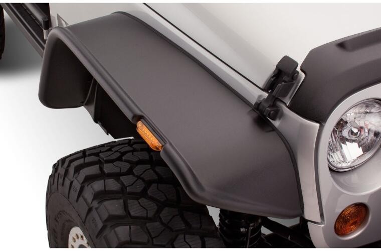 Расширители колесных арок Jeep Wrangler JK 07-18 к-кт 2 шт перед Flat Style Bushwacker 10053-07