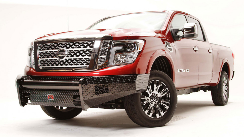 Передний бампер Black Steel Nissan Titan XD 16-22 Fab Fours NT16-K3761-1