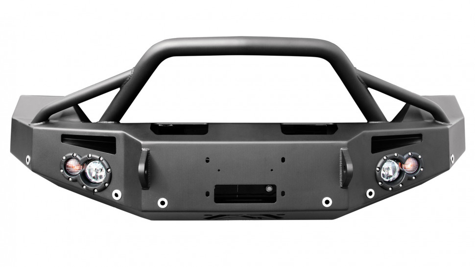 Передний бампер Premium с центаральной дугой GMC Sierra 1500 14-15 Fab Fours GS14-F3152-1