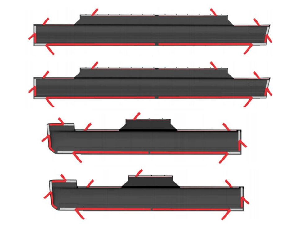 Накладки порогов Ford F-150 15-20 Trail Armor Bushwacker 14081