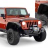 Расширители колесных арок Jeep Wrangler JK 07-18 4Door к-кт 4 шт Black Flat Style Bushwacker 10918-07