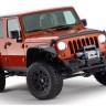 Расширители колесных арок Jeep Wrangler JK 07-18 4Door к-кт 4 шт Black Flat Style Bushwacker 10918-07