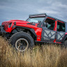 Задние двери Half с алюминиевой сеткой Jeep Wrangler JL/Gladiator 18-22 DV8 Offroad HDJL-01R