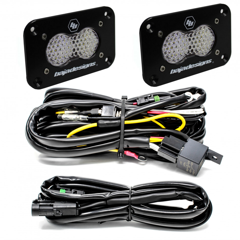 Дополнительные LED фары скрытого монтажа 2.93"x1.68" Рабочий/Широкий свет (пара) S2 Sport LED Light Baja Designs 547808