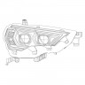 Комплект передних фар Toyota 4Runner 14-20 PRO-Series AlphaRex 880726