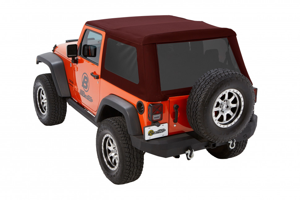 Мягкая крыша софт топ Jeep Wrangler JK 07-18 2 Door (Crushed Red Pepper) Trektop Glide Bestop 5492268