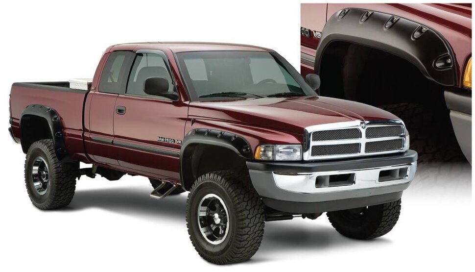 Расширители колесных арок Dodge Ram 1500/2500/3500 00-02 к-кт 4 шт. Pocket Style Bushwacker 50908-02