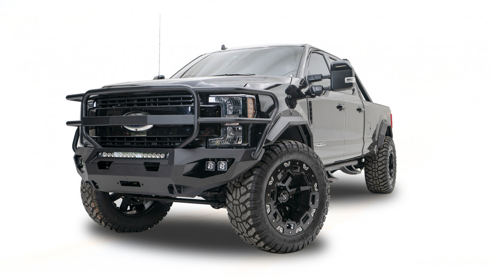 Передний бампер с открытым крылом защитной дугой Matrix Ford F-250/F-350 17-22 Fab Fours FS17-X4150-1