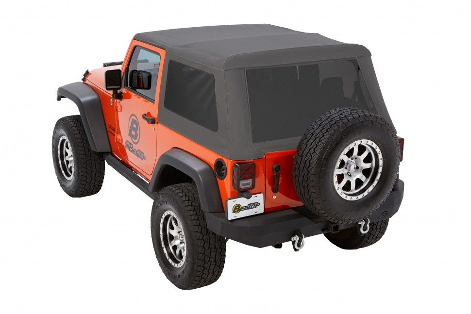 Мягкая крыша софт топ Jeep Wrangler JK 07-18 2 Door (Granite Grey) Trektop Glide Bestop 5492270