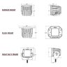 Комплект дополнительных Led фар 3x3" Spot D-Series Rigid Industries 202213BLK