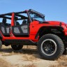 Вставки с алюминиевой сеткой для передних дверей Rock Jeep Wrangler JK 06-18 DV8 Offroad RDSTTB-FMS