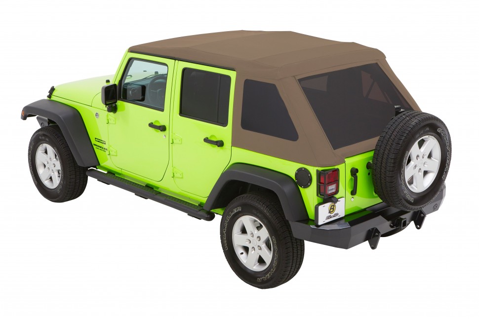 Мягкая крыша софт топ Jeep Wrangler JK 07-18 4 Door (Tan) Trektop Glide Bestop 5492371