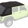 Мягкая крыша софт топ Jeep Wrangler JK 07-18 4 Door (Black Diamond) Trektop Glide Bestop 5492335