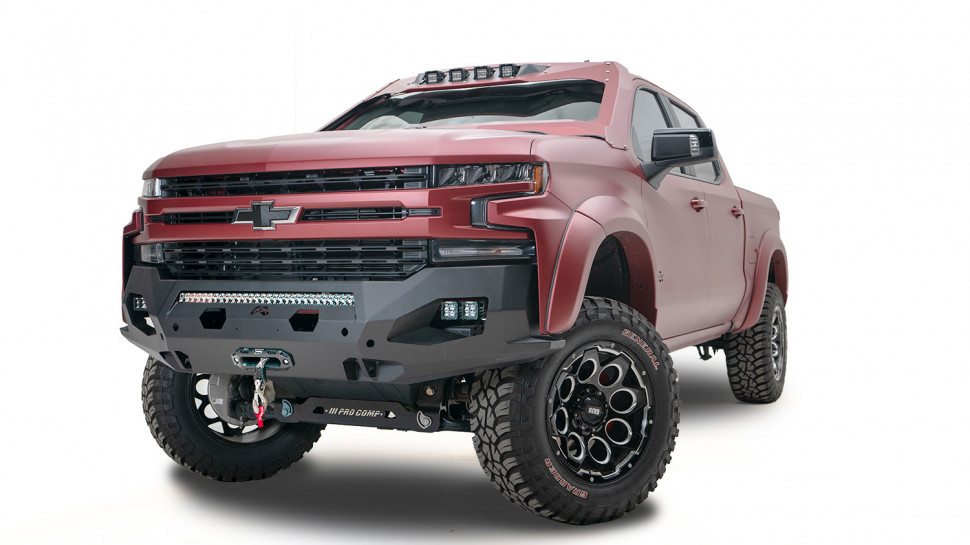 Передний бампер Matrix Chevrolet Silverado 1500 19-22 Fab Fours CS19-X4051-1