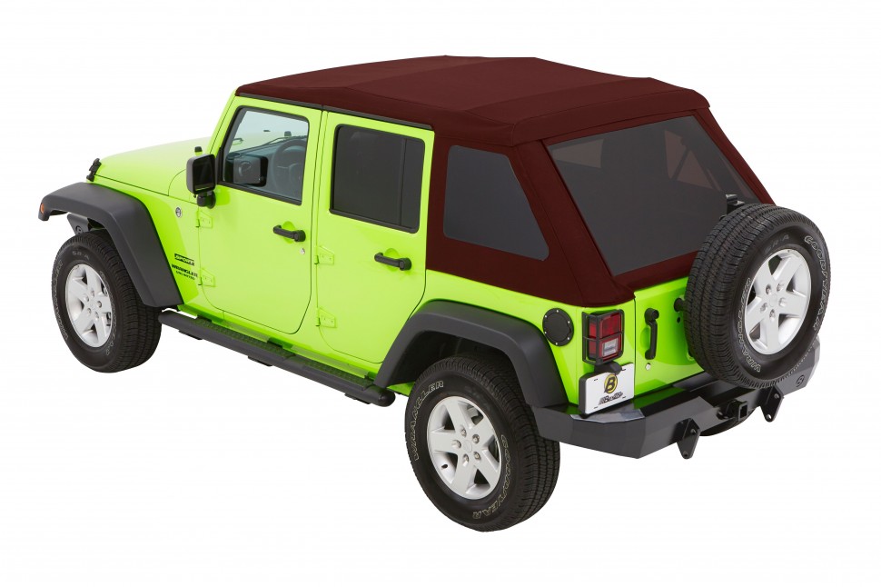 Мягкая крыша софт топ Jeep Wrangler JK 07-18 4 Door (Crushed Red Pepper) Trektop Glide Bestop 5492368