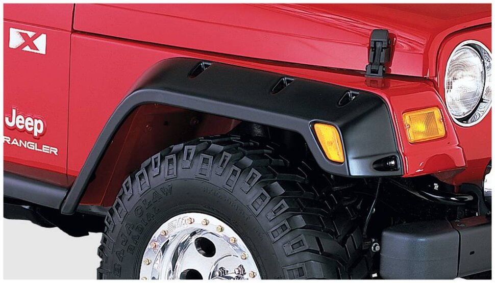 Расширители колесных арок Jeep Wrangler TJ 00-06 перед 2шт. Pocket Style Bushwacker 10043-07