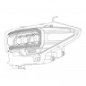 Комплект передних фар Toyota Tacoma 16-22 NOVA-Series AlphaRex 880705