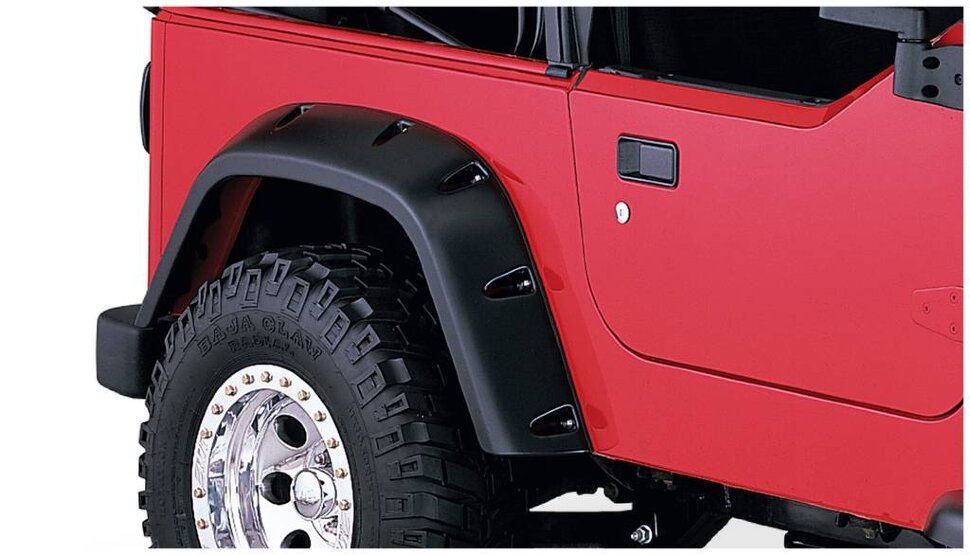 Расширители колесных арок Jeep Wrangler TJ 00-06 задн 2шт. Pocket Style Bushwacker 10042-07