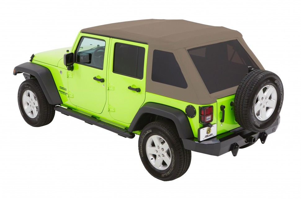 Мягкая крыша софт топ Jeep Wrangler JK 07-18 4 Door (Pebble Beige) Trektop Glide Bestop 5492374