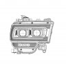 Комплект передних фар Dodge Ram 2500 19-22 LUXX-Series AlphaRex 880550
