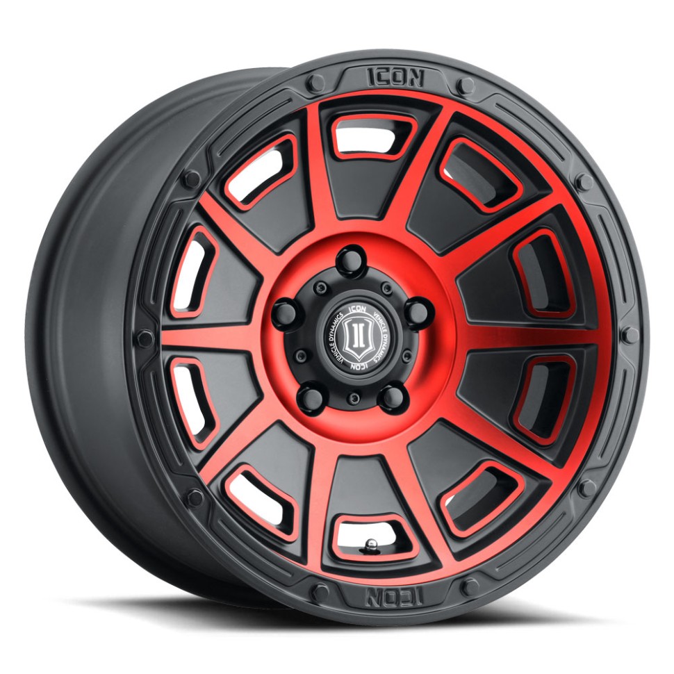 Колесный диск Icon Vehicle Dynamics Victory Satin Black With Red Tint 17x8.5 ET+6 3017856350SBRT