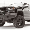 Передний бампер с центральной дугой Black Steel Elite Chevrolet Silverado 1500 16-18 Fab Fours CS16-R3862-1