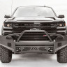 Передний бампер с центральной дугой Black Steel Elite Chevrolet Silverado 1500 16-18 Fab Fours CS16-R3862-1