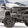 Передний бампер с центральной дугой Black Steel Elite Chevrolet Silverado 1500 16-18 Fab Fours CS16-R3862-1