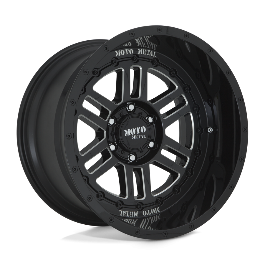 Колесный диск Moto Metal Deep Six Gloss Black Milled 20x10 ET-18 MO80021068318N