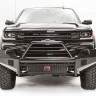 Передний бампер с центральной дугой Black Steel Chevrolet Silverado 1500 16-18 Fab Fours CS16-K3862-1