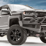 Передний бампер с центральной дугой Black Steel Chevrolet Silverado 1500 16-18 Fab Fours CS16-K3862-1